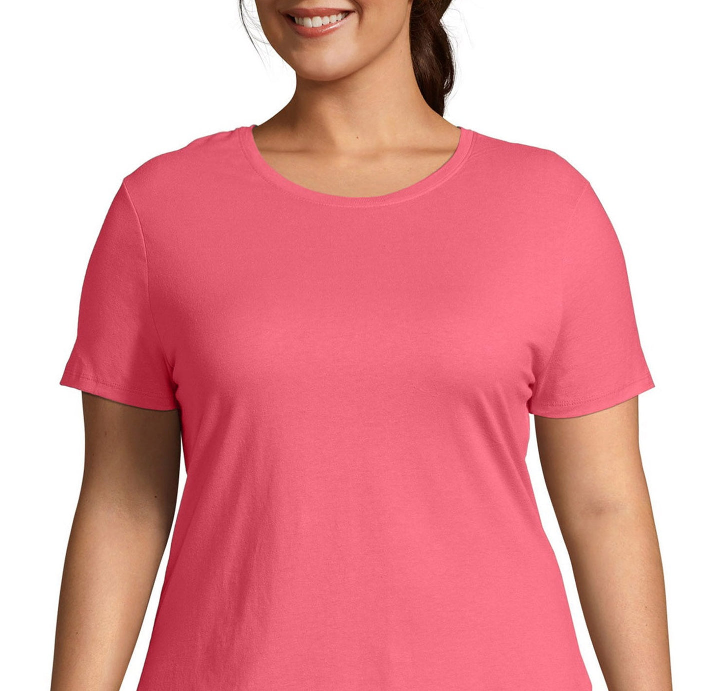 JMS by Hanes Women's Short Sleeve Tee Pink Size 3X