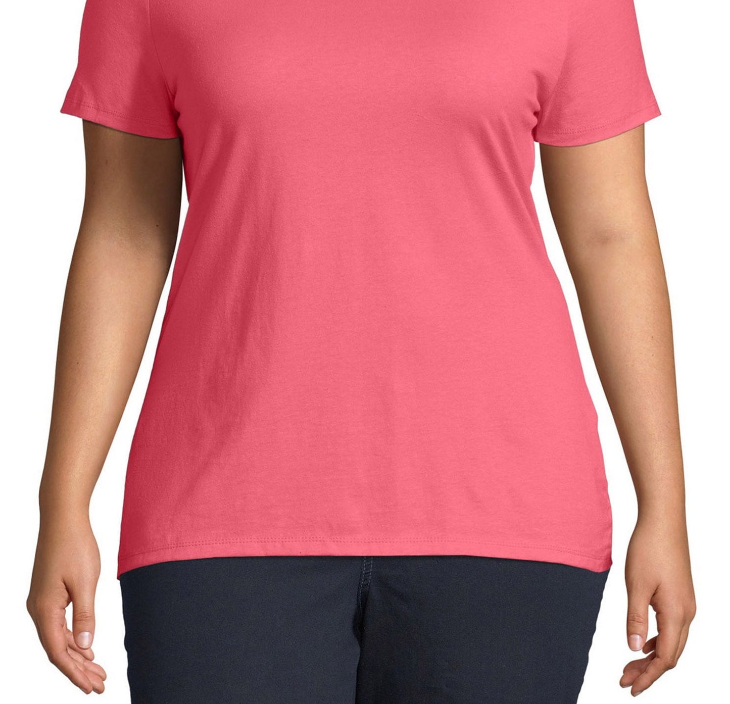 JMS by Hanes Women's Short Sleeve Tee Pink Size 3X