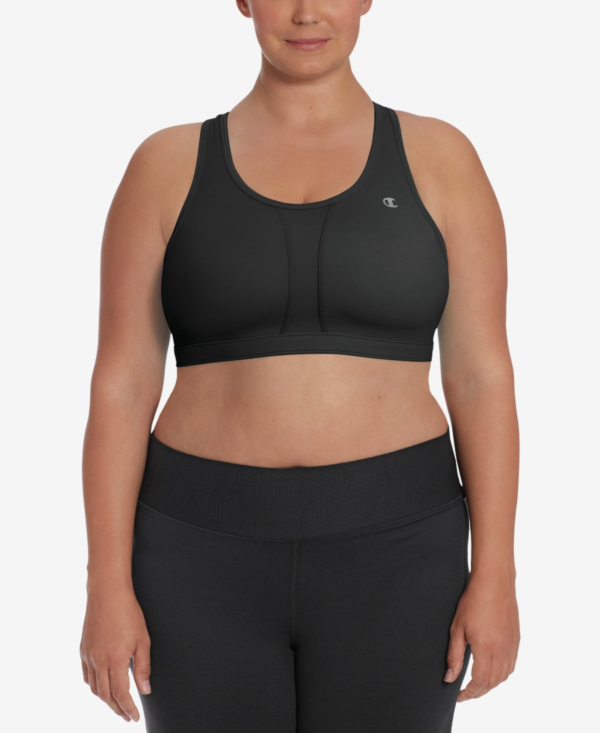 Champion Women's The Vented Plus Sports Bra Black Size 1X
