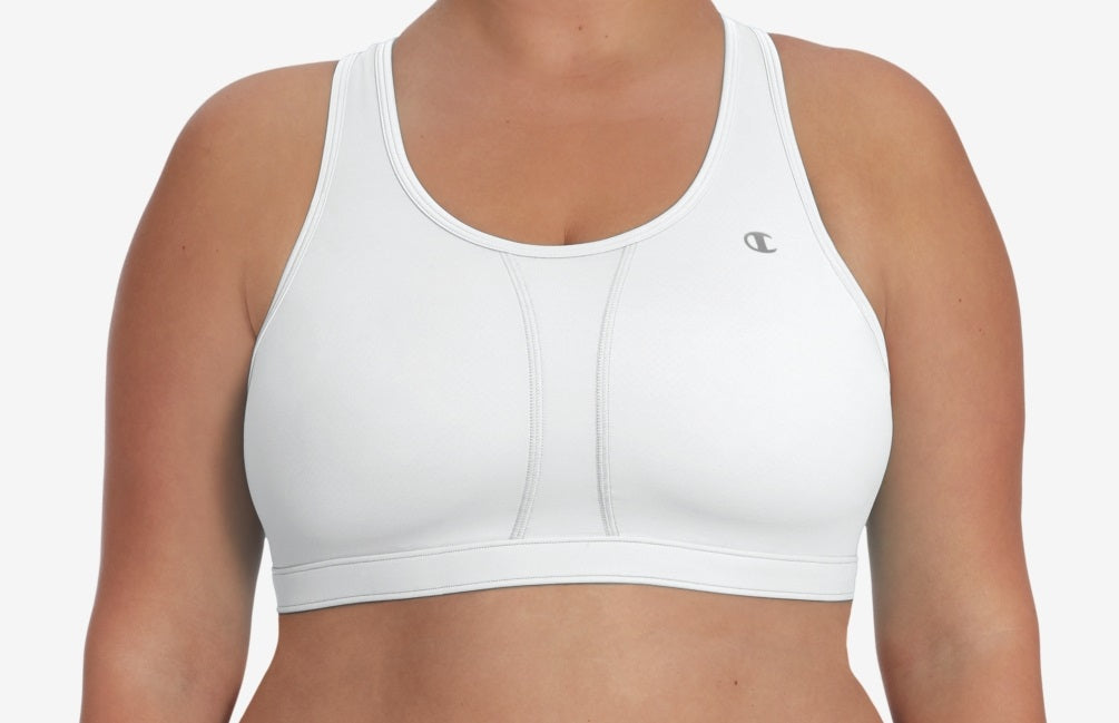Champion Women's The Vented Plus Sports Bra White Size 1X