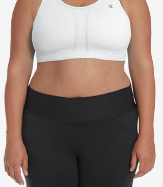 Champion Women's The Vented Plus Sports Bra White Size 1X