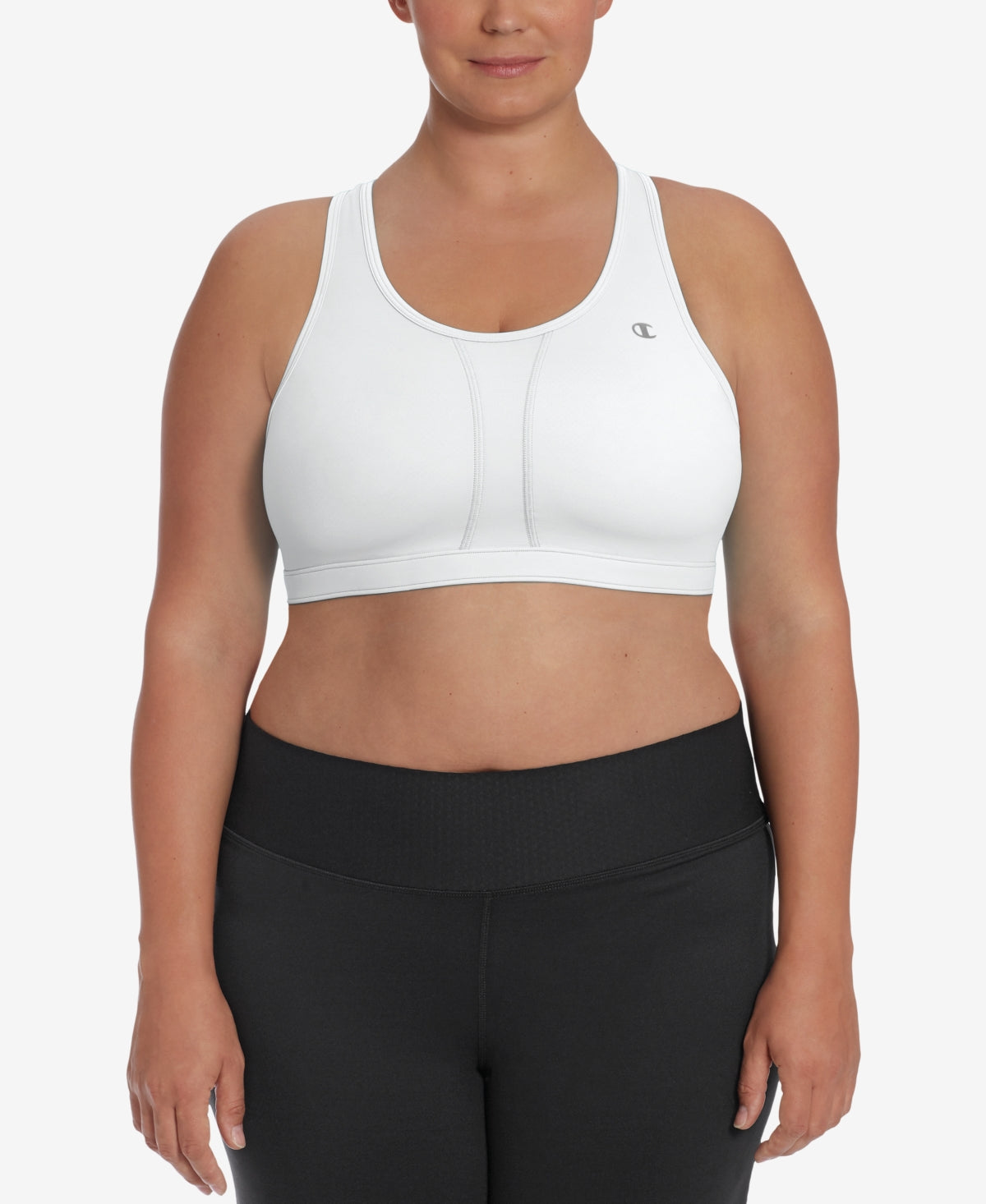 Champion Women's The Vented Plus Sports Bra White Size 1X