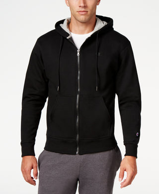 Champion Men's Powerblend Fleece Zip Hoodie Black Size M