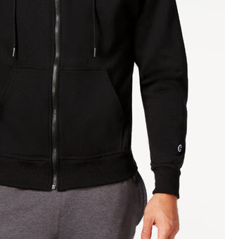 Champion Men's Powerblend Fleece Zip Hoodie Black Size Large