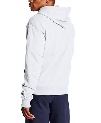 Champion Men's Powerblend Fleece Zip Hoodie White Size Medium