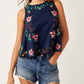 Free People - FUN AND FLIRTY EMBROIDERY TOP