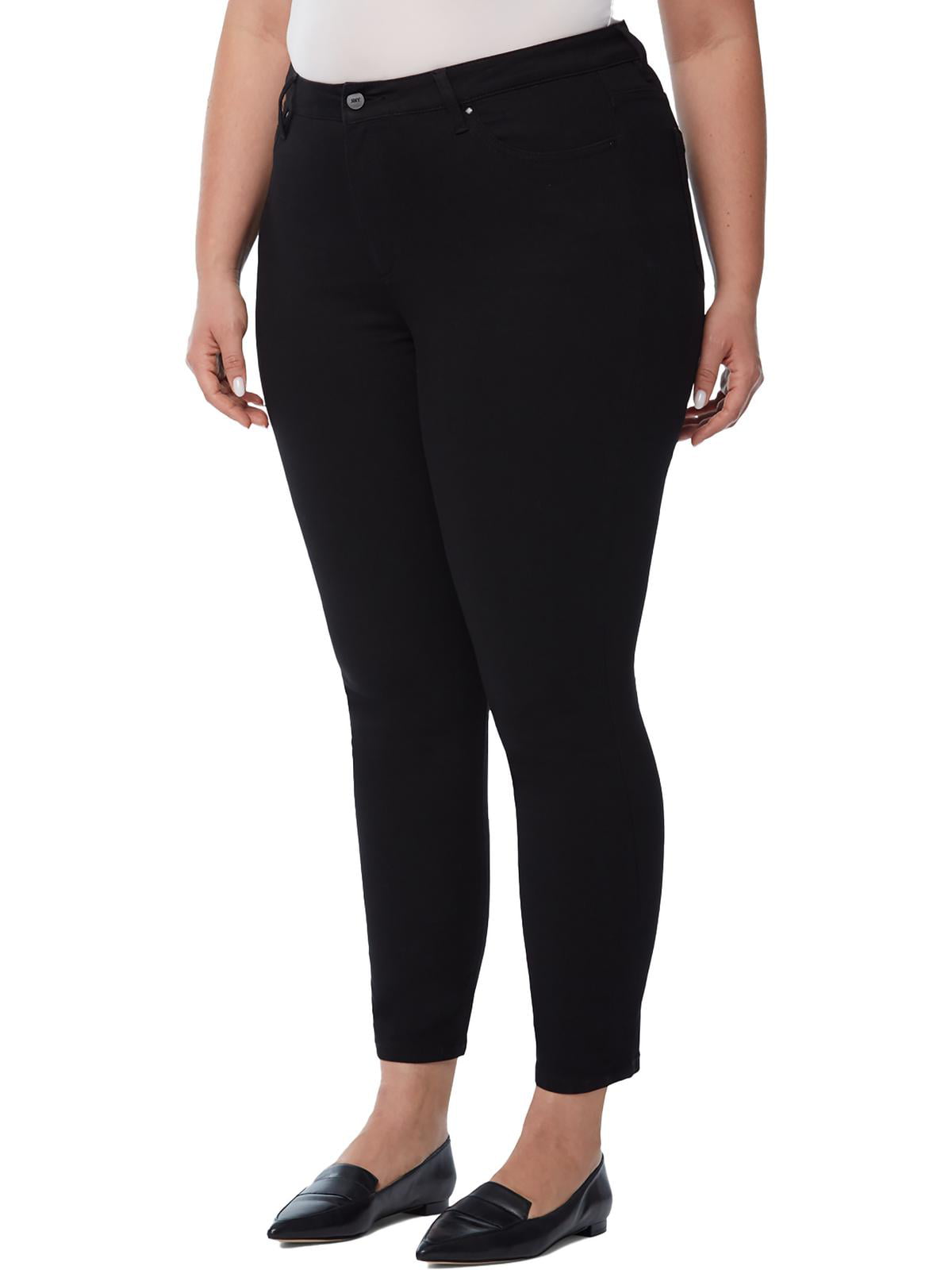 Jones New York Women's Lexington High Rise Skinny Ankle Jeans Black Size 20W