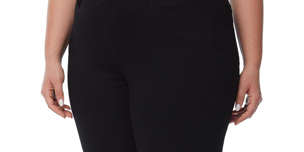 Jones New York Women's Lexington High Rise Skinny Ankle Jeans Black Size 20W