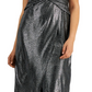 Bar III Women's Shimmering Metallic Faux Wrap Style Dress Silver Size XL