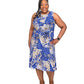 KASPER DRESS Women's Blue Paisley Midi Dress Size 6
