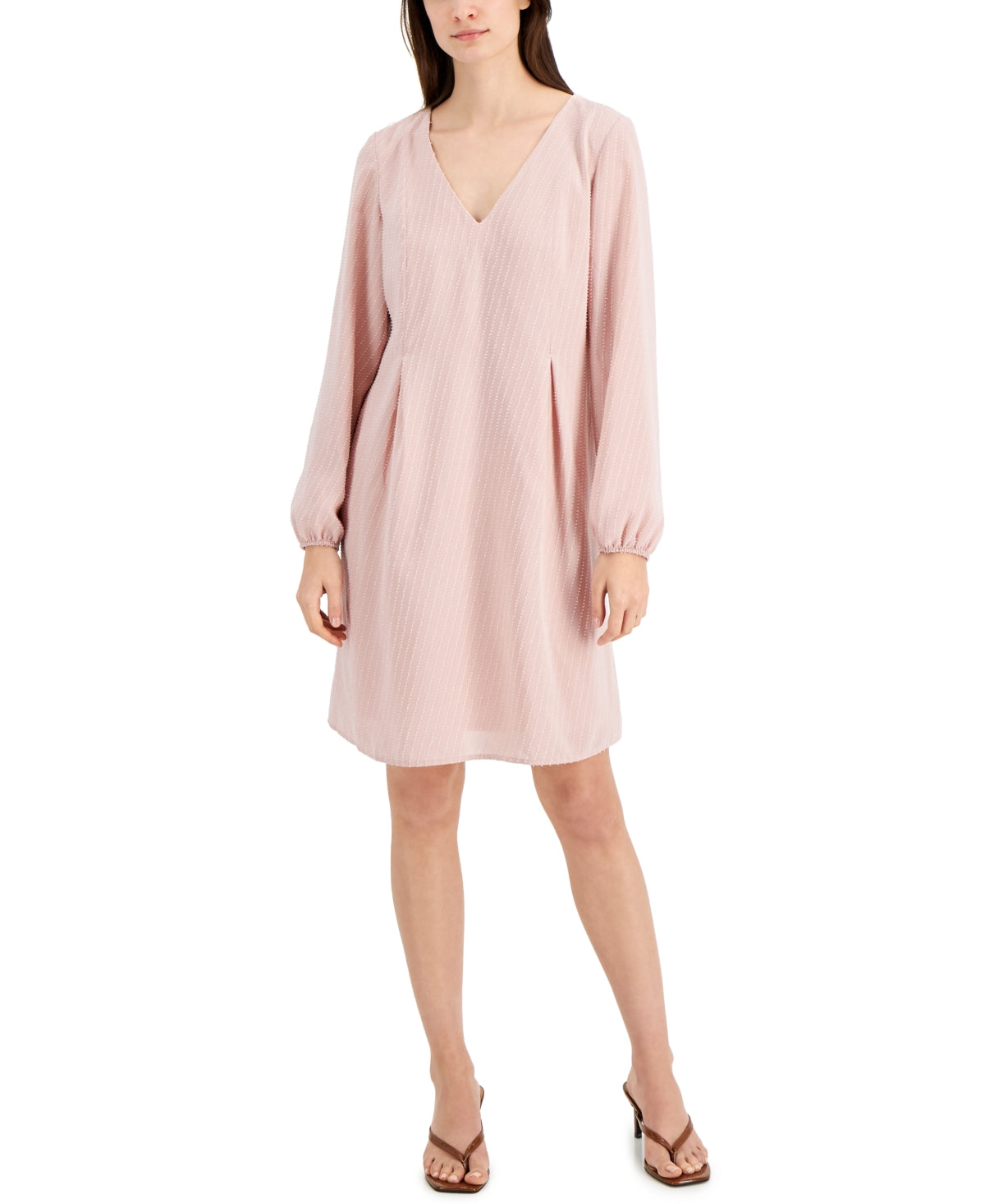 INC International Concepts Women's Chiffon Shift Dress Pink Size X-Small