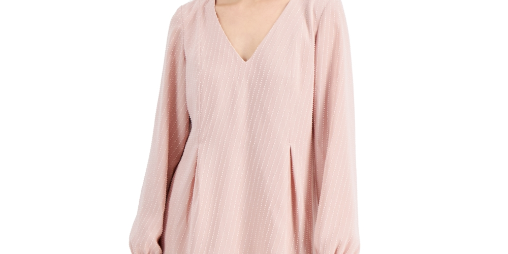 INC International Concepts Women's Chiffon Shift Dress Pink Size X-Small