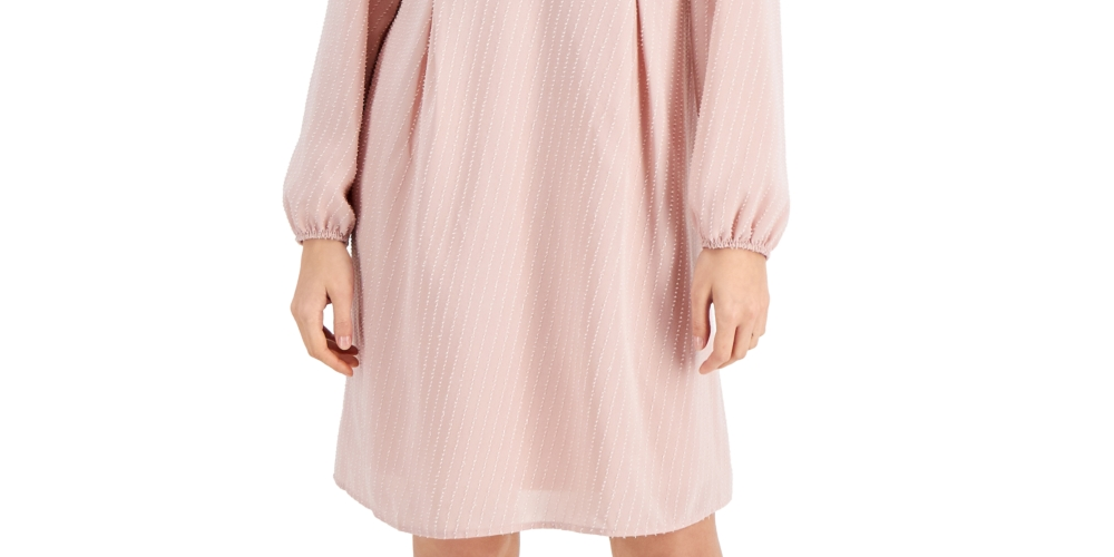 INC International Concepts Women's Chiffon Shift Dress Pink Size X-Small