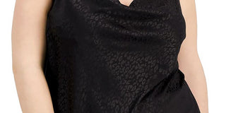 Bar III Women's Tonal Print Camisole Top Black Size 3X