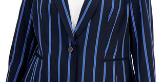 Anne Klein Women's Plus Suit Separate Office Wear One Button Blazer Blue Size 22W