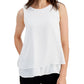 Anne Klein Women's Relaxed Tank Pullover Top White Size Medium