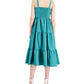 INC International Concept Women's Smocked Calf Midi Dress Green Size 8
