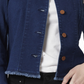 Jones New York Women's Fringed Denim Jacket Blue Size Medium