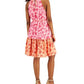 INC International Concept Women's Printed Belted A Line Dress Pink Size 4