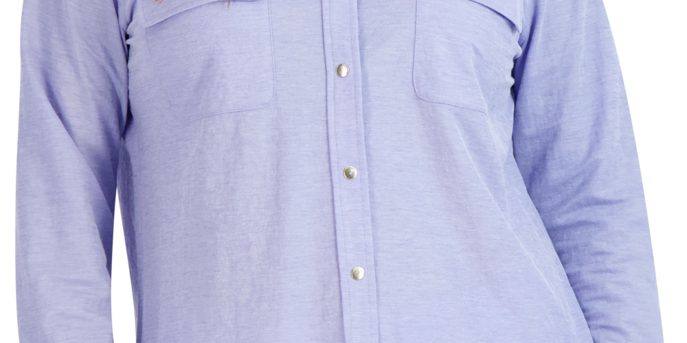 Jones New York Women's Chambray Shirt Blue Size 3X