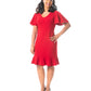 Kasper Women's Flutter Sleeve Sheath Dress Red Size Medium