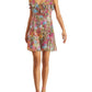 Bar III Women's Floral Mini Fit & Flare Dress Yellow Size Small