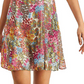 Bar III Women's Floral Mini Fit & Flare Dress Yellow Size Small