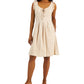 INC International Concepts Women's Box Pleat Above Knee Fit & Flare Dress Brown Size 16