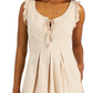 INC International Concepts Women's Box Pleat Above Knee Fit & Flare Dress Brown Size 16