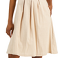 INC International Concepts Women's Box Pleat Above Knee Fit & Flare Dress Brown Size 16