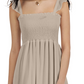 INC International Concepts Women's Smocked Ruffled Dress Brown Size 10