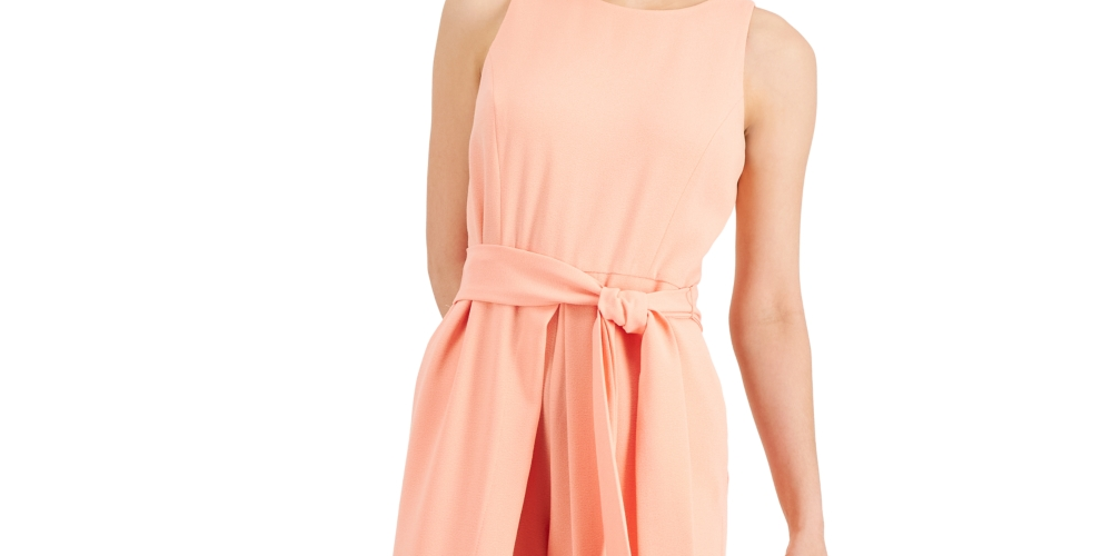INC International Concepts Women's Walkthrough Jumpsuit Orange Size 2
