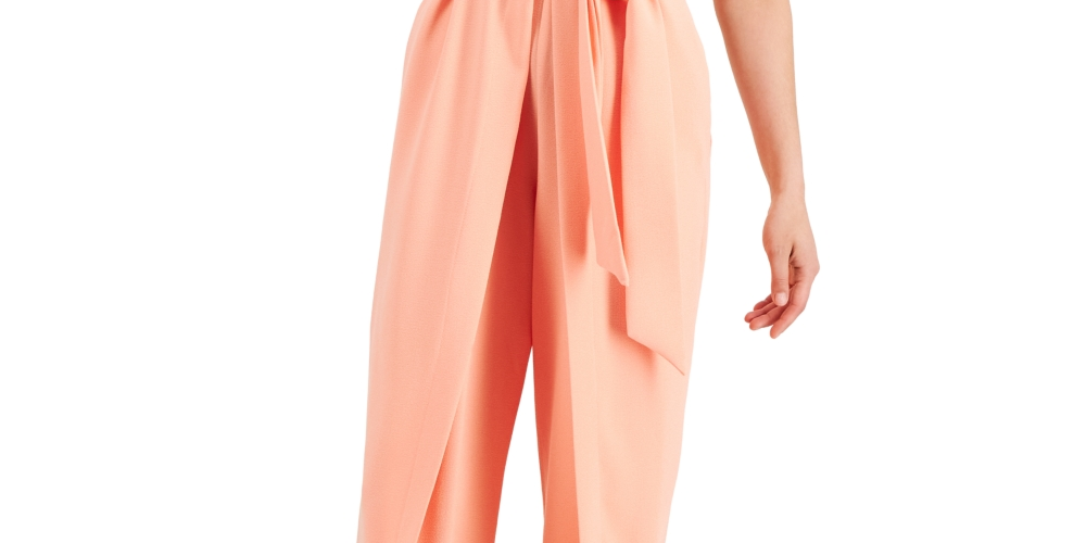INC International Concepts Women's Walkthrough Jumpsuit Orange Size 2