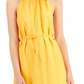 INC International Concepts Women's Woven Halter Maxi Dress Orange Size 10