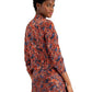 Bar III Women's Ikat Print Scrunch Sleeve Blazer Blue Size Small