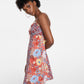 Bar III Women's Adjustable Zippered Floral Sleeveless Sweetheart Neckline Above The Knee Shift Dress Orange Size Small