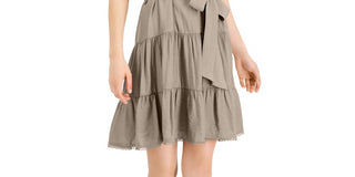 INC International Concepts Women's Tan Belted Mini Dress Size Small