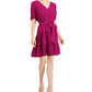 INC International Concepts Women's Tiered V Neck Mini Dress Red Size Small