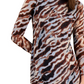 Bar III Women's Animal Print Mesh Sheath Dress Blue Size X-Small