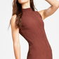 Bar III Women's Smocked Bodycon Dress Brown Size Large