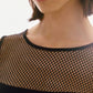 Joseph Ribkoff - Embellished Mesh Yoke Jumpsuit