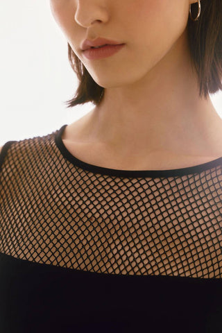 Joseph Ribkoff - Embellished Mesh Yoke Jumpsuit