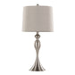 Ashland 27" Contemporary Metal Table Lamp Set in Brushed Nickel