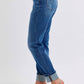 Judy Blue - Mid-rise Boyfriend Jeans With Cuff