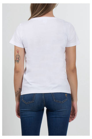 Pinko - Love Birds Embroidered Cotton Short Sleeves T-Shirt