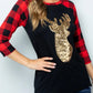 Acting Pro - Contrast Long Sleeve Deer Patch Top