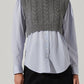 Astr - Flannery Layered Cable Combo Shirt