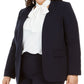 Bar III Women's Open Front Blazer Black Size 1X