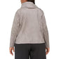 ANNE KLEIN Women's Gray Wrap Jacket Plus Size 0X