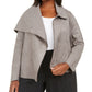 ANNE KLEIN Women's Gray Wrap Jacket Plus Size 0X
